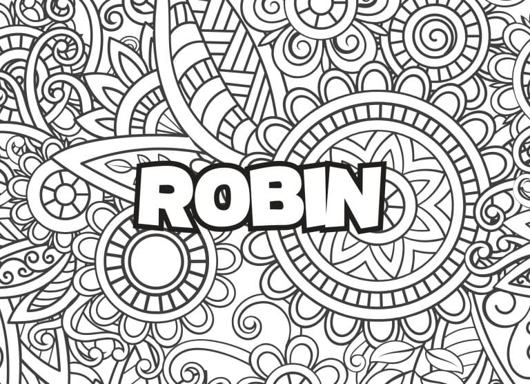 Prenom Robin Coloriage mandala - dessin gratuit &agrave; imprimer
