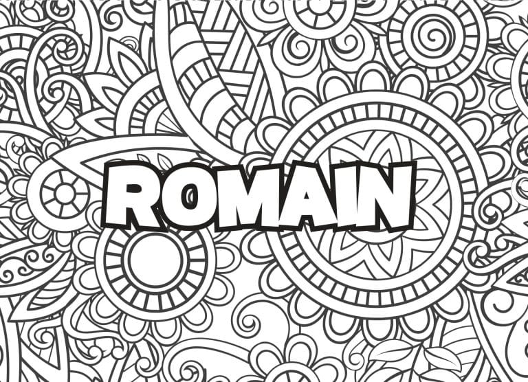 Prenom Romain Coloriage mandala - dessin gratuit &agrave; imprimer