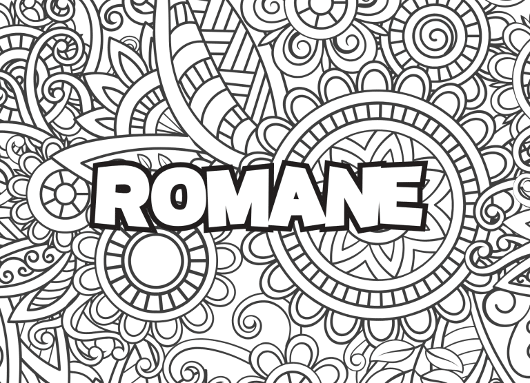 Prenom Romane Coloriage mandala - dessin gratuit &agrave; imprimer