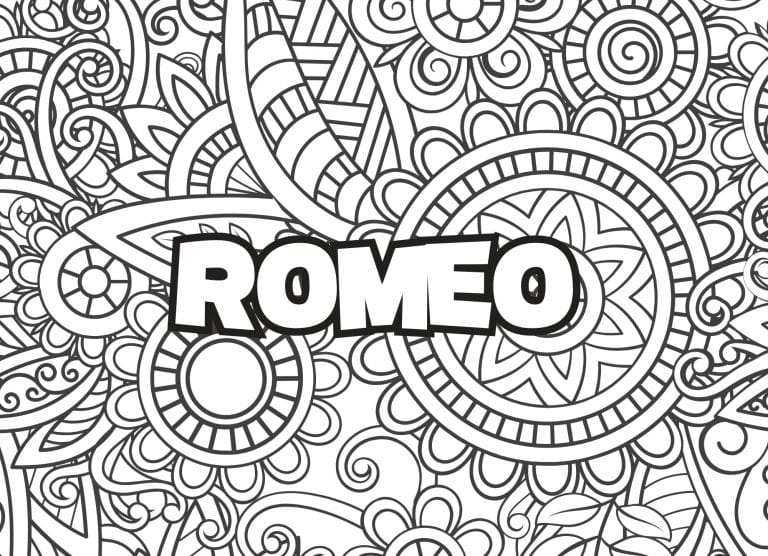 Prenom Romeo Coloriage mandala - dessin gratuit &agrave; imprimer
