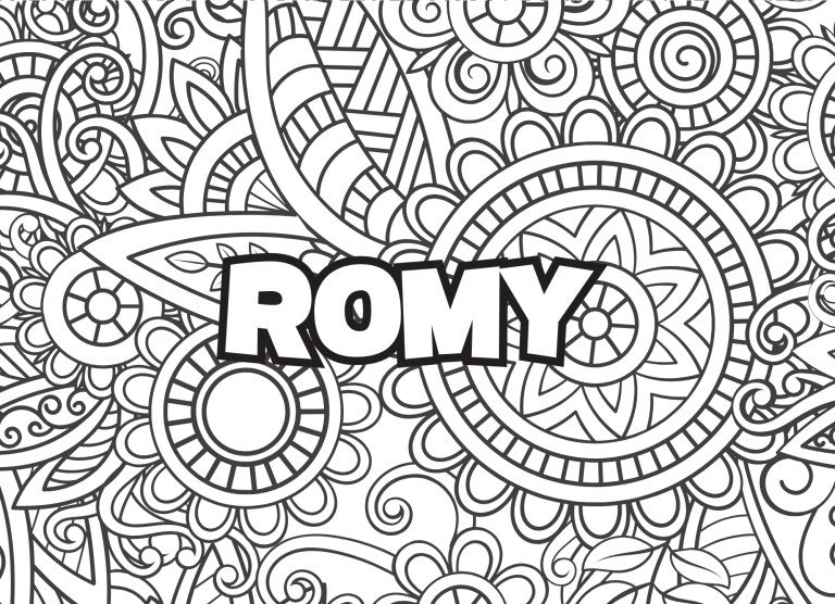 Prenom Romy Coloriage mandala - dessin gratuit &agrave; imprimer