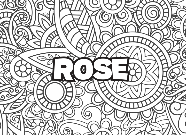 Prenom Rose Coloriage mandala - dessin gratuit &agrave; imprimer