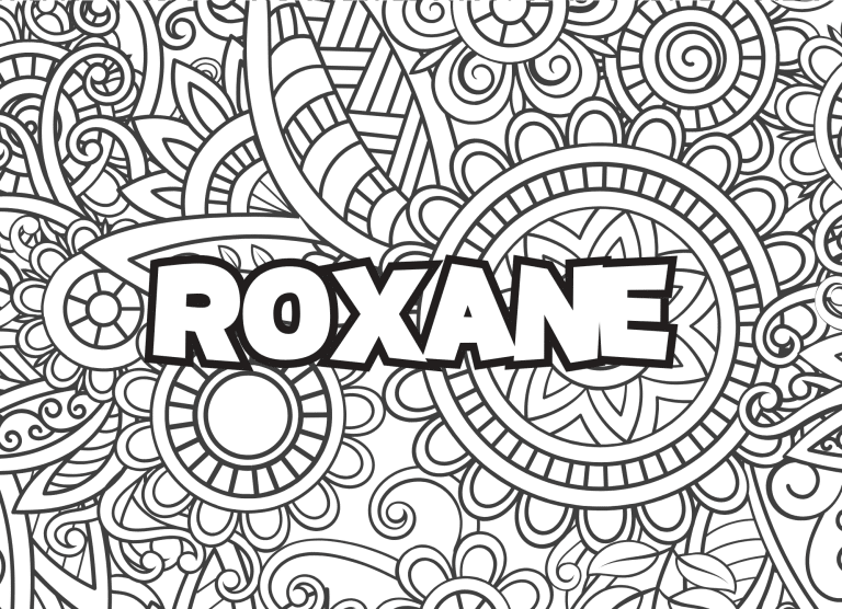 Prenom Roxane Coloriage mandala - dessin gratuit &agrave; imprimer