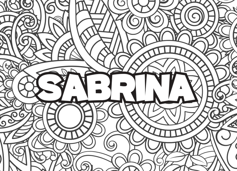 Prenom Sabrina Coloriage mandala - dessin gratuit &agrave; imprimer