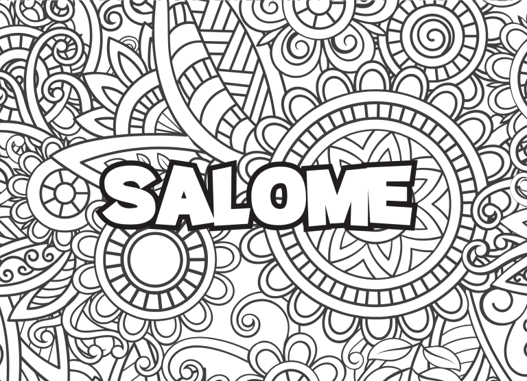 Prenom Salom&eacute; Coloriage mandala - dessin gratuit &agrave; imprimer