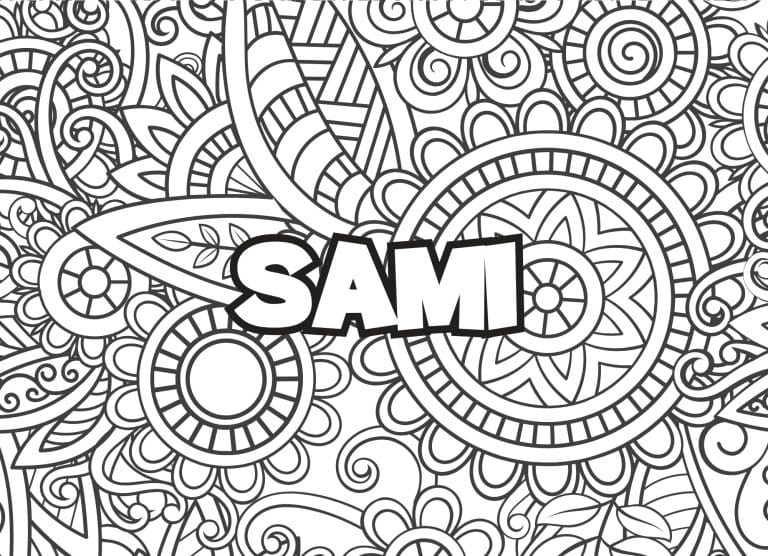 Prenom Sami Coloriage mandala - dessin gratuit &agrave; imprimer