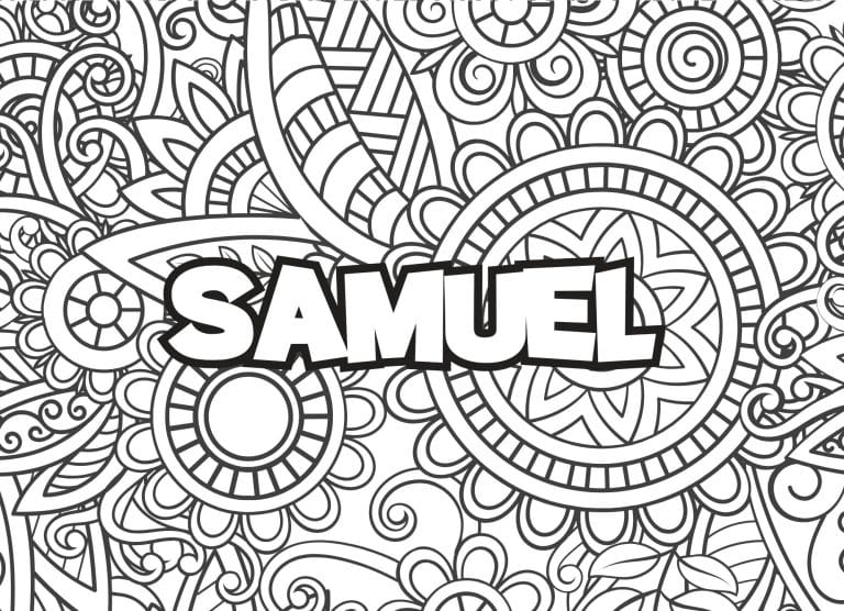 Prenom Samuel Coloriage mandala - dessin gratuit &agrave; imprimer