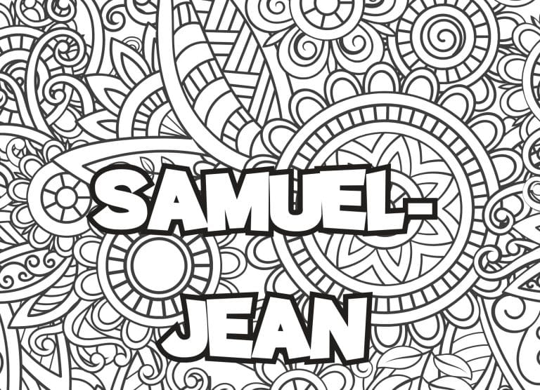 Prenom Samuel jean Coloriage mandala - dessin gratuit &agrave; imprimer