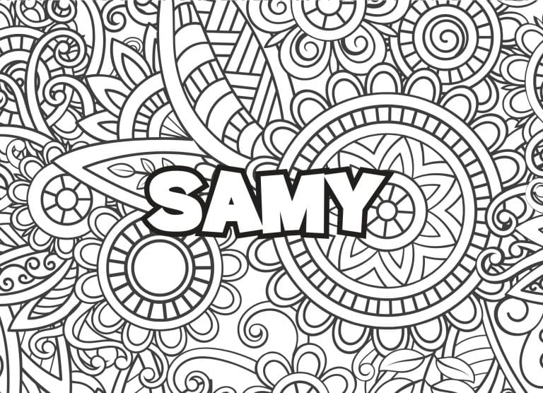 Prenom Samy Coloriage mandala - dessin gratuit &agrave; imprimer