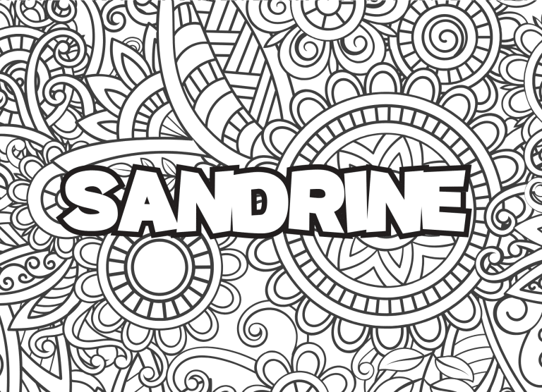 Prenom Sandrine Coloriage mandala - dessin gratuit &agrave; imprimer