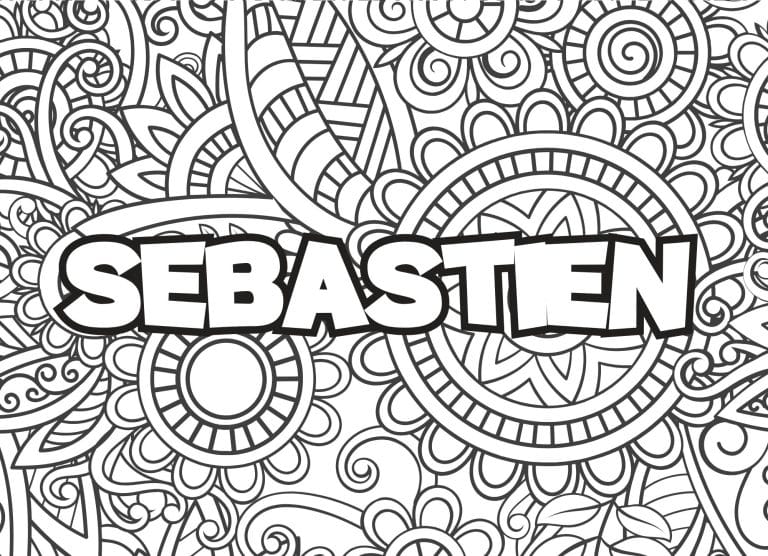 Prenom Sebastien Coloriage mandala - dessin gratuit &agrave; imprimer