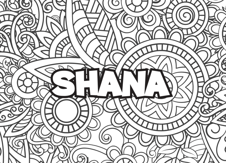 Prenom Shana Coloriage mandala - dessin gratuit &agrave; imprimer