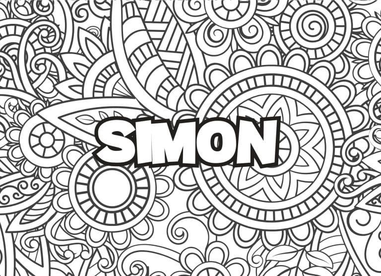 Prenom Simon Coloriage mandala - dessin gratuit &agrave; imprimer