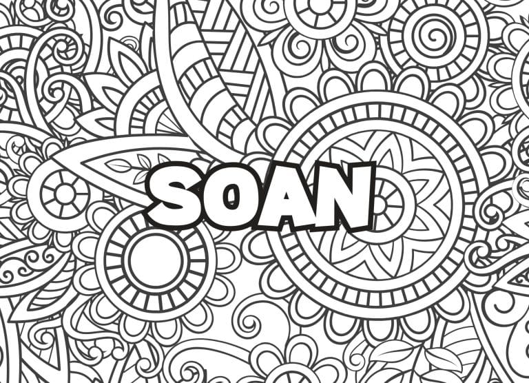Prenom Soan Coloriage mandala - dessin gratuit &agrave; imprimer