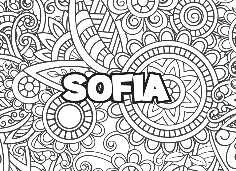 Prenom Sofia Coloriage mandala - dessin gratuit &agrave; imprimer
