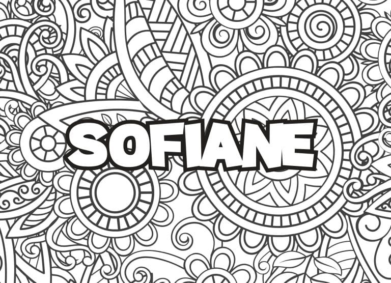 Prenom Sofiane Coloriage mandala - dessin gratuit &agrave; imprimer