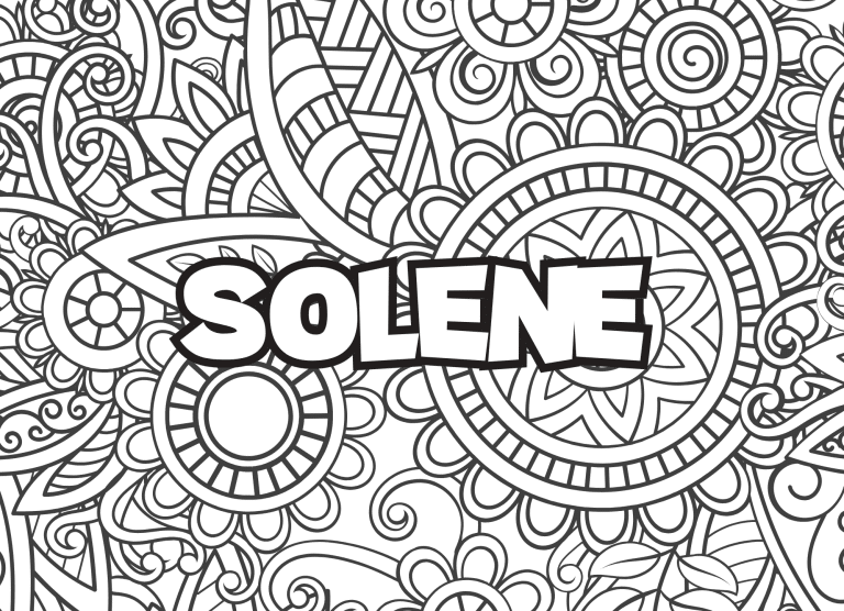 Prenom Sol&egrave;ne Coloriage mandala - dessin gratuit &agrave; imprimer