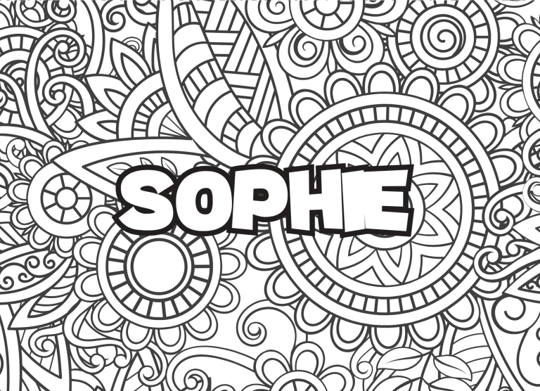 Prenom Sophie Coloriage mandala - dessin gratuit &agrave; imprimer