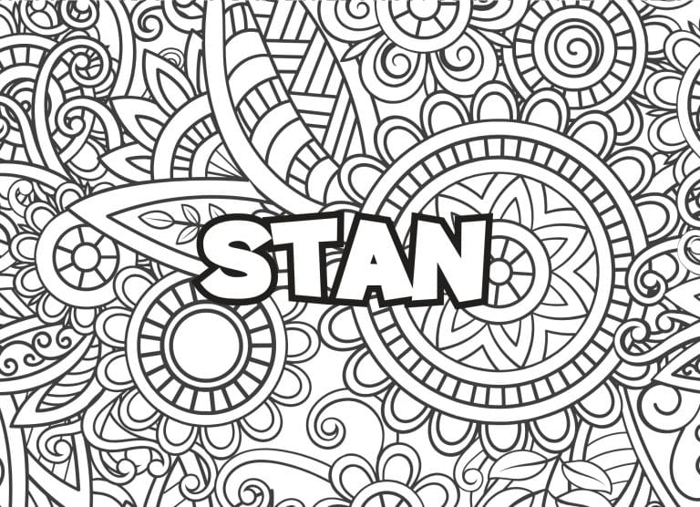Prenom Stan Coloriage mandala - dessin gratuit &agrave; imprimer