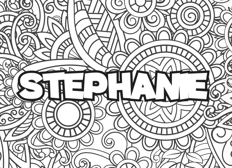 Prenom St&eacute;phanie Coloriage mandala - dessin gratuit &agrave; imprimer
