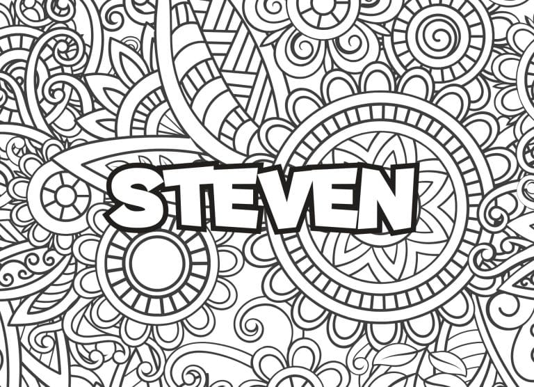 Prenom Steven Coloriage mandala - dessin gratuit &agrave; imprimer