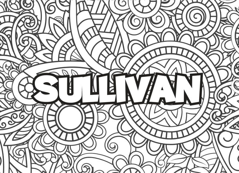 Prenom Sullivan Coloriage mandala - dessin gratuit &agrave; imprimer