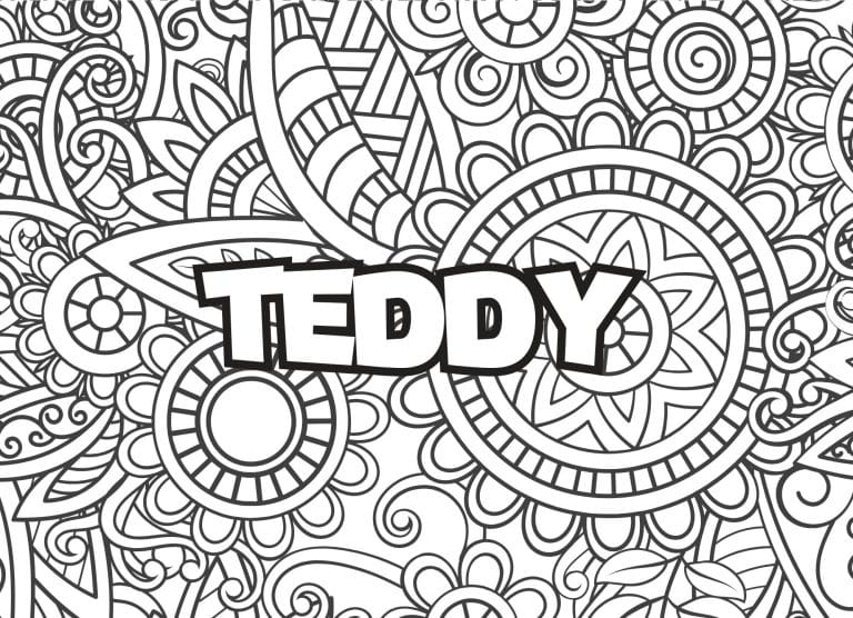 Prenom Teddy Coloriage mandala - dessin gratuit &agrave; imprimer