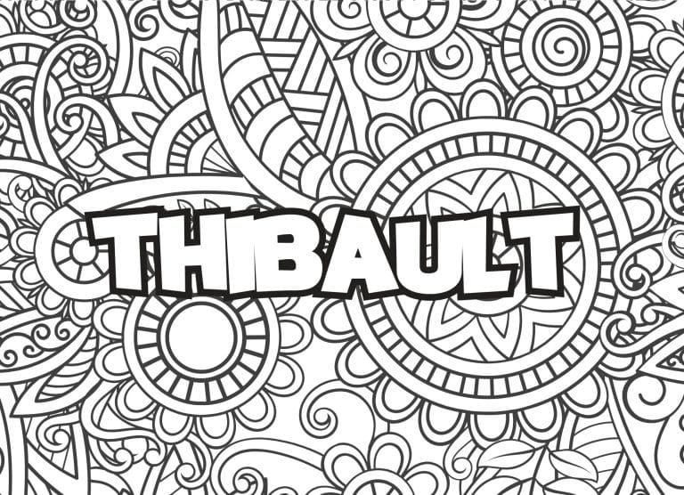 Prenom Thibault Coloriage mandala - dessin gratuit &agrave; imprimer