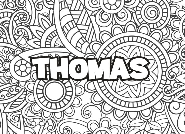 Prenom Thomas Coloriage mandala - dessin gratuit &agrave; imprimer
