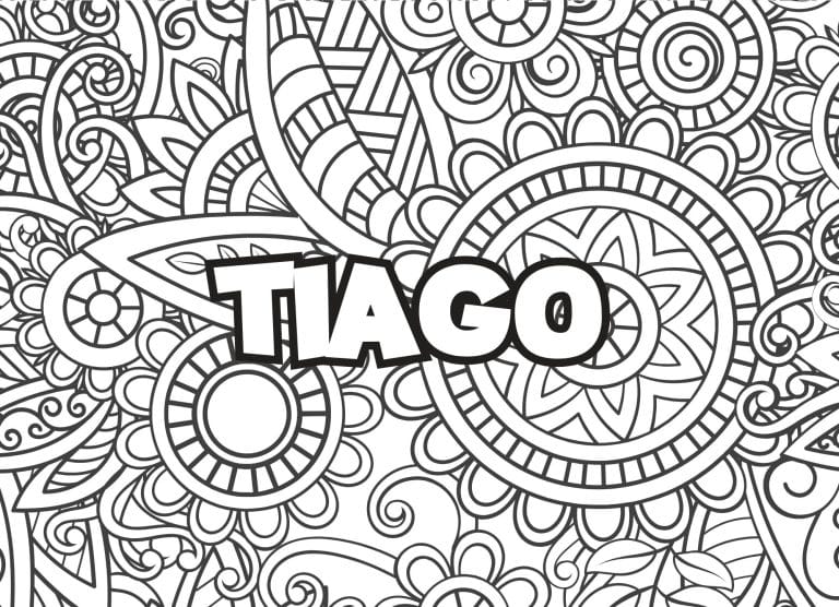 Prenom Tiago Coloriage mandala - dessin gratuit &agrave; imprimer
