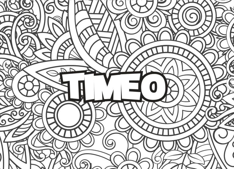 Prenom Timeo Coloriage mandala - dessin gratuit &agrave; imprimer