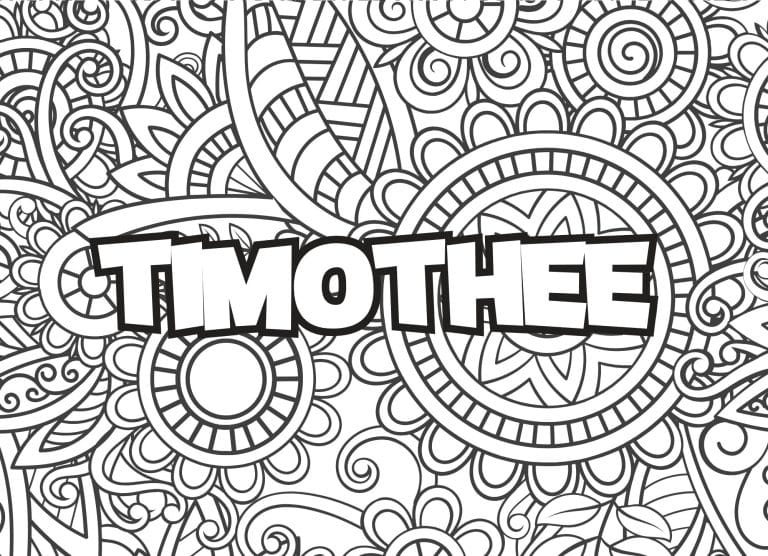 Prenom Timothee Coloriage mandala - dessin gratuit &agrave; imprimer