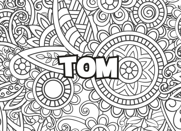 Prenom Tom Coloriage mandala - dessin gratuit &agrave; imprimer