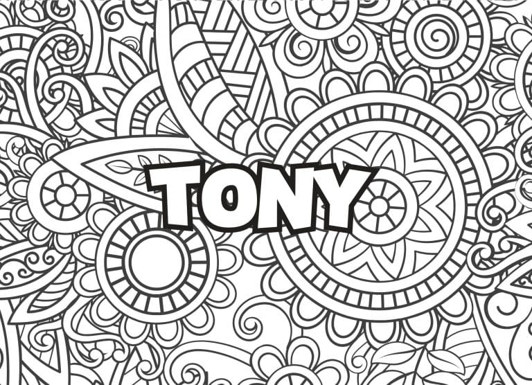 Prenom Tony Coloriage mandala - dessin gratuit &agrave; imprimer