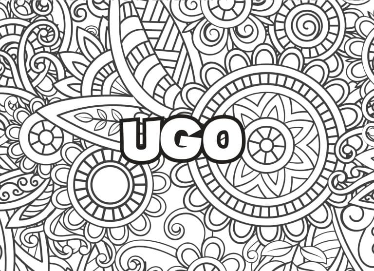 Prenom Ugo Coloriage mandala - dessin gratuit &agrave; imprimer
