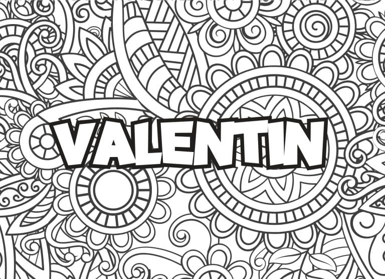 Prenom Valentin Coloriage mandala - dessin gratuit &agrave; imprimer