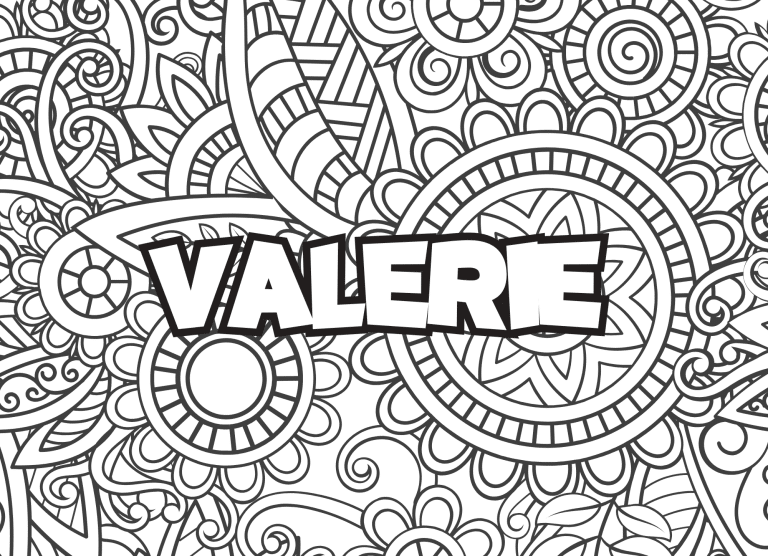 Prenom Val&eacute;rie Coloriage mandala - dessin gratuit &agrave; imprimer