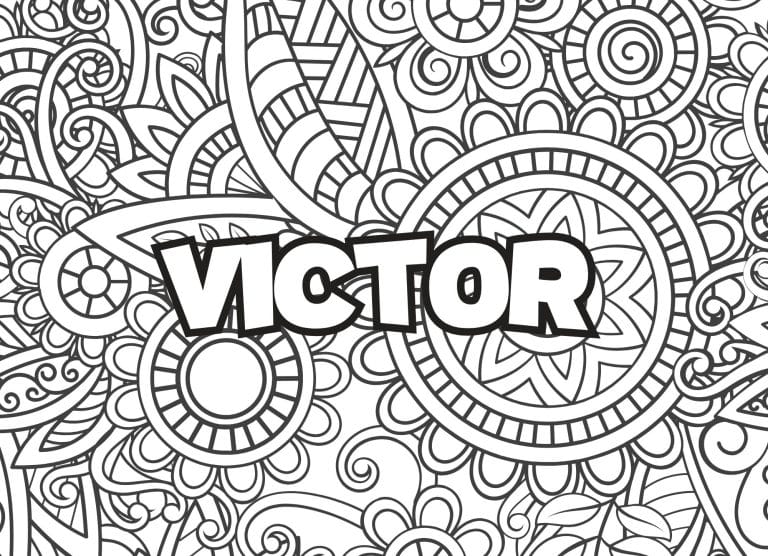 Prenom Victor Coloriage mandala - dessin gratuit &agrave; imprimer