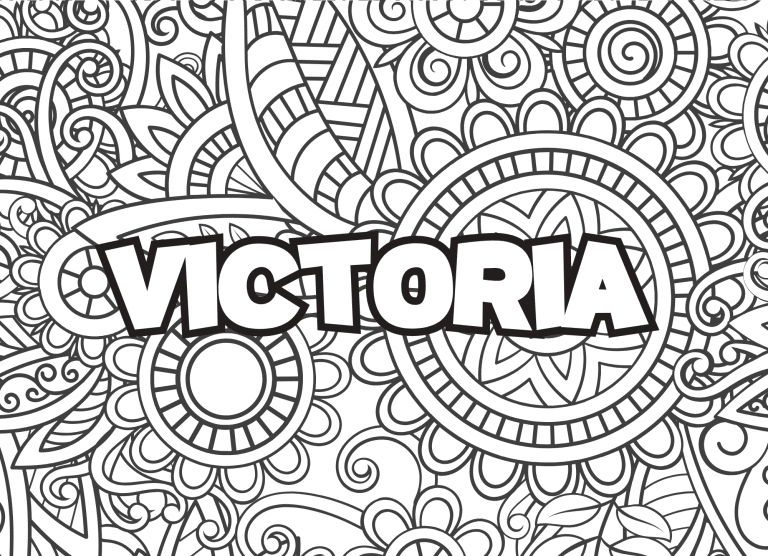 Prenom Victoria Coloriage mandala - dessin gratuit &agrave; imprimer