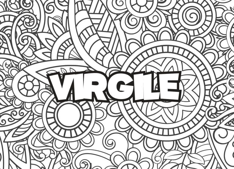 Prenom Virgile Coloriage mandala - dessin gratuit &agrave; imprimer