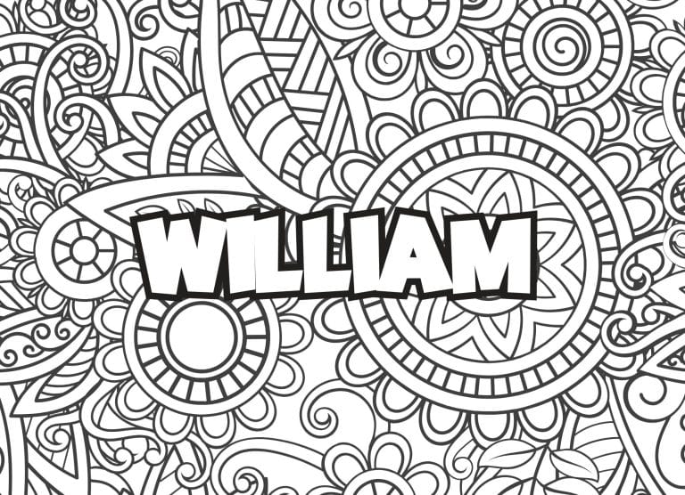 Prenom William Coloriage mandala - dessin gratuit &agrave; imprimer