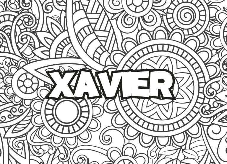 Prenom Xavier Coloriage mandala - dessin gratuit &agrave; imprimer