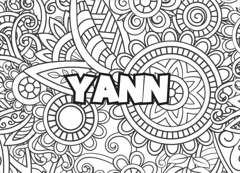 Prenom Yann Coloriage mandala - dessin gratuit &agrave; imprimer