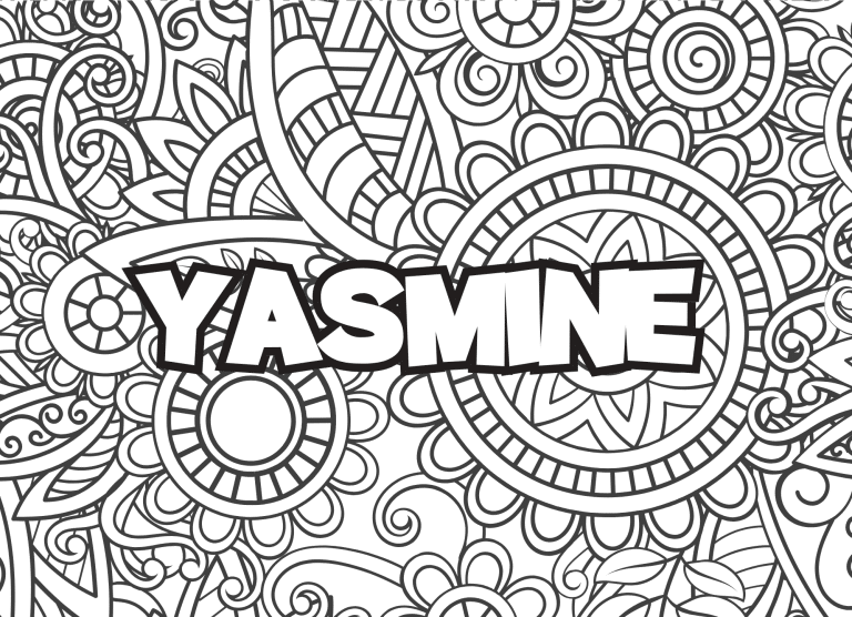 Prenom Yasmine Coloriage mandala - dessin gratuit &agrave; imprimer