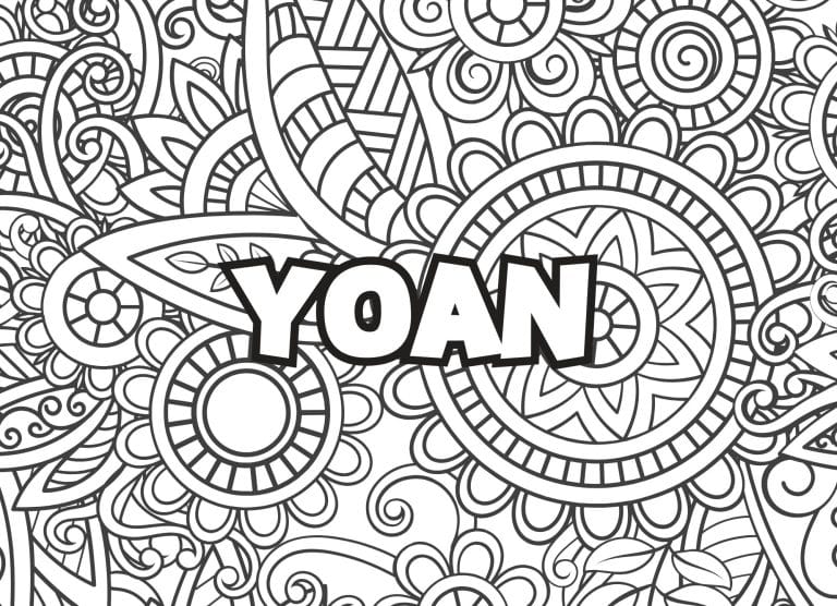 Prenom Yoan Coloriage mandala - dessin gratuit &agrave; imprimer