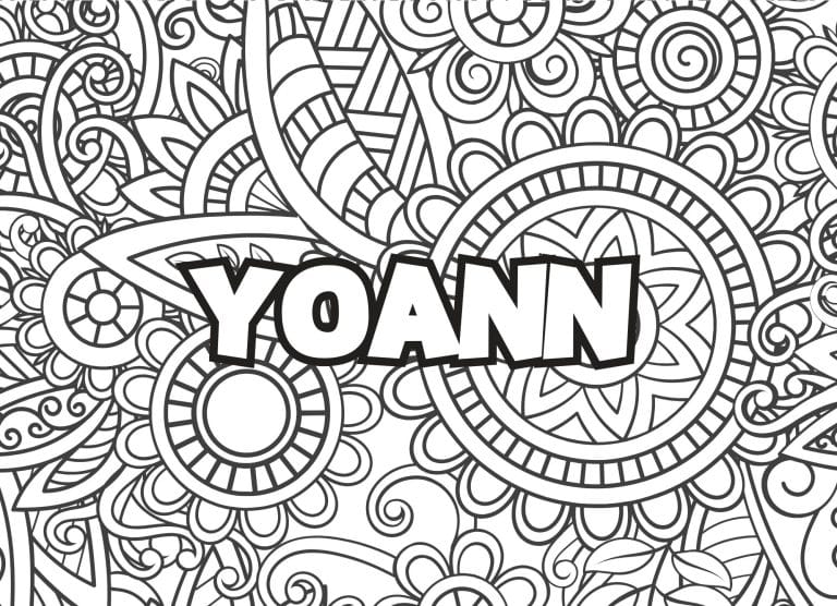 Prenom Yoann Coloriage mandala - dessin gratuit &agrave; imprimer