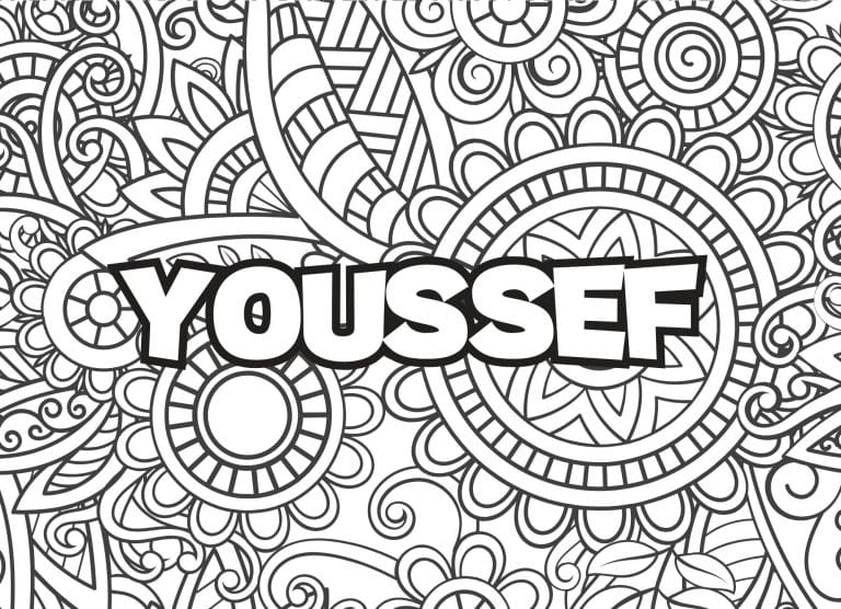Prenom Youssef Coloriage mandala - dessin gratuit &agrave; imprimer