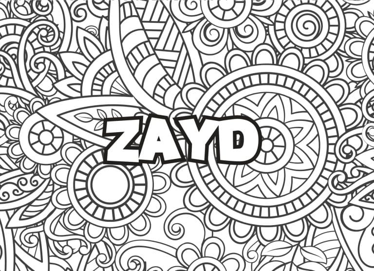 Prenom Zayd Coloriage mandala - dessin gratuit &agrave; imprimer