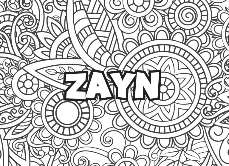 Prenom Zayn Coloriage mandala - dessin gratuit &agrave; imprimer