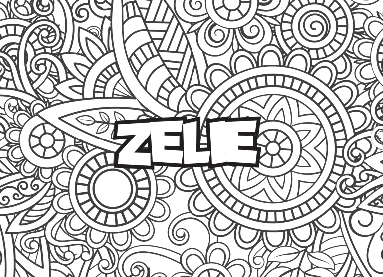 Prenom Z&eacute;lie Coloriage mandala - dessin gratuit &agrave; imprimer